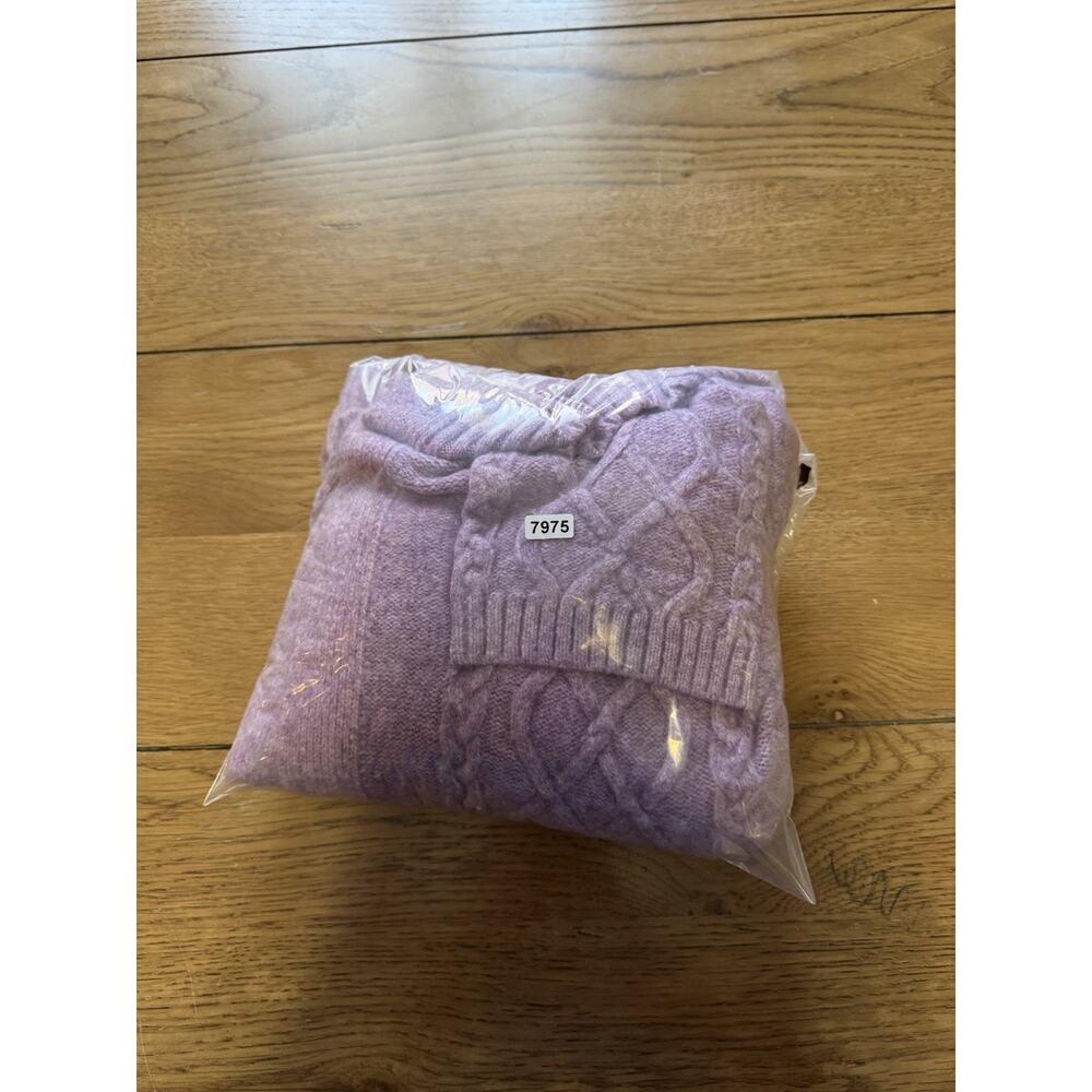 Croft & Borrow Women Size XXL Knit Open Front Cardigan Sweater Purple Classic‎ - Picture 12 of 12